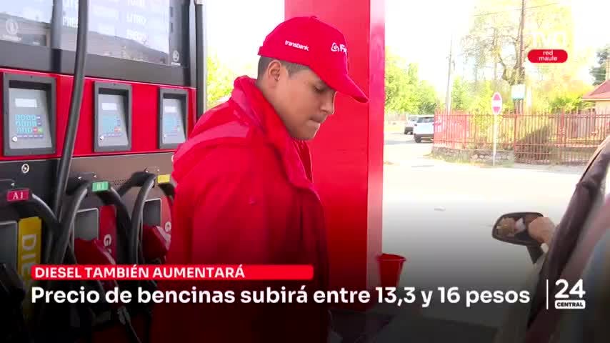 Precios de bencinas subirá entre 13,3 y 16 pesos