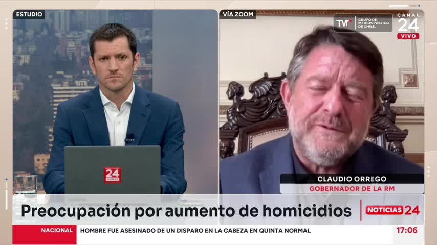 Gobernador Orrego y alza de homicidios: “No se puede descartar el Estado de Excepción en la RM”