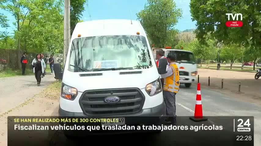 Fiscalizan vehículos que trasladan a trabajadores agrícolas