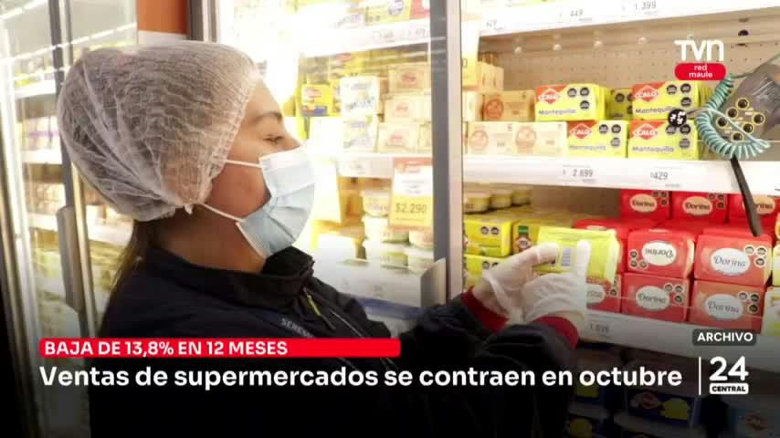 Ventas de supermercados se contraen en octubre