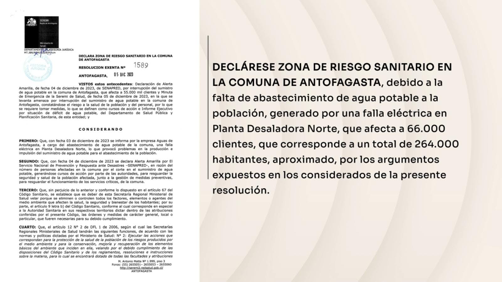 Decretan zona de riesgo sanitario a la comuna de Antofagasta