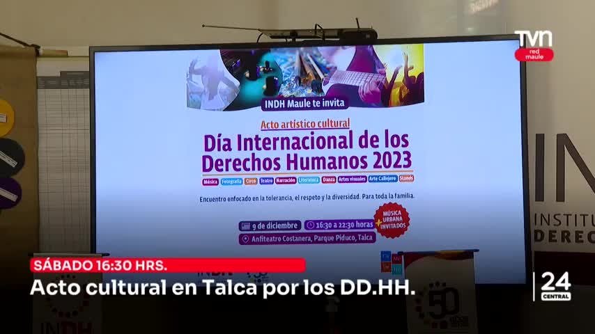 Realizarán acto cultural en Talca por DD.HH.