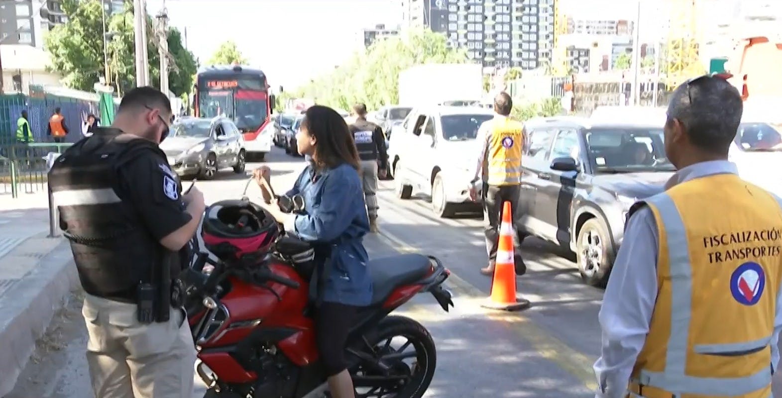 Intensa fiscalización de tránsito en La Reina