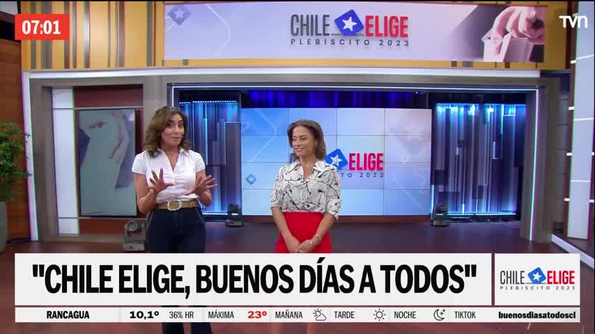 Carmen Gloria Arroyo y Constanza Santa María dieron inicio a Chile Elige, Buenos días a todos