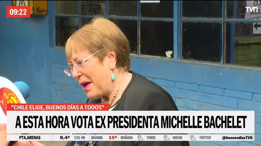 Expresidenta Bachelet: Yo siempre prefiero algo malo que algo pésimo
