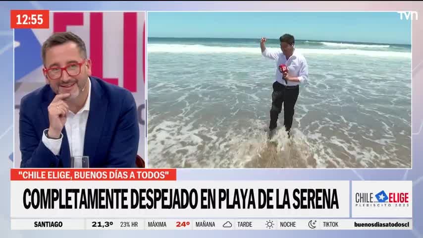 Yerko Ávalos terminó con los pies en el mar