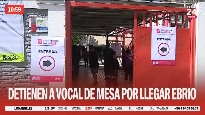 Vocal de mesa es detenido por llegar ebrio a local de votación en Renca