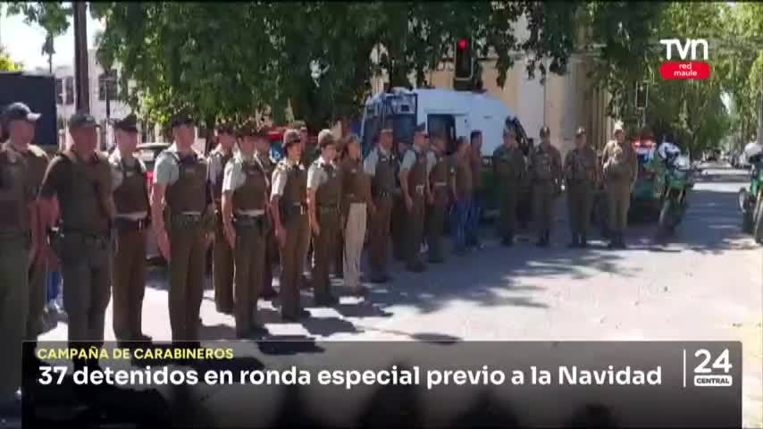 37 detenidos en operativo especial previo a Navidad