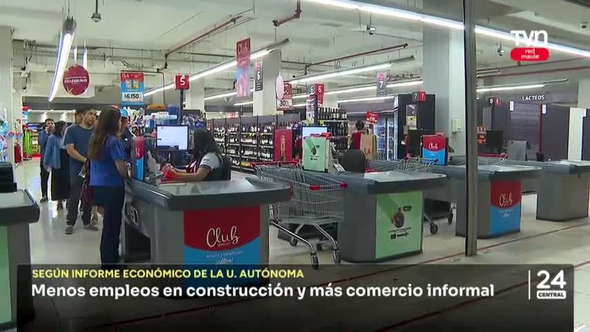 Menos empleos en construcción y más comercio informal