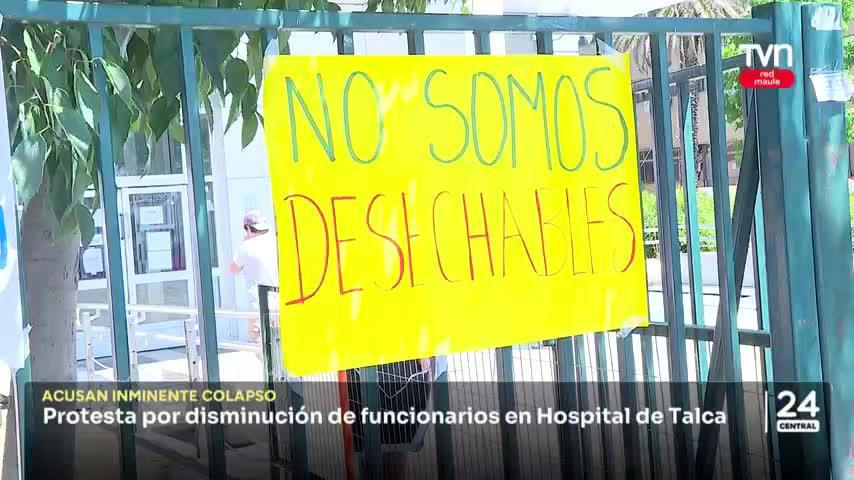 Protesta por disminución de funcionarios en Hospital de Talca