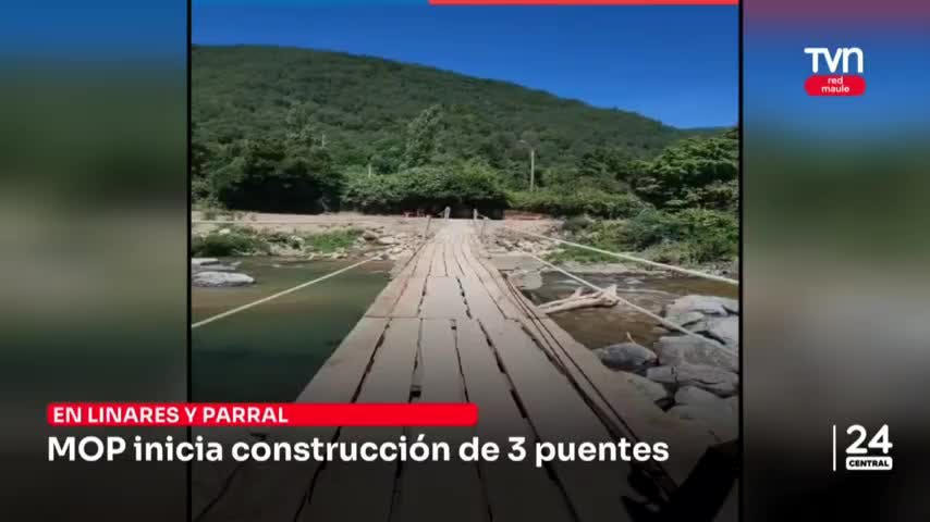 MOP inicia construcción de 3 puentes