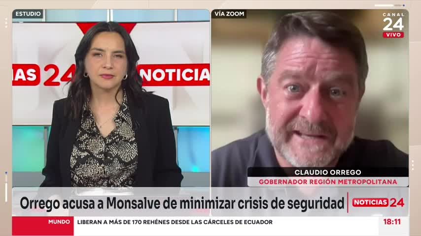 Gobernador Orrego y crisis de seguridad: “Se debe abordar con decisión y coraje”