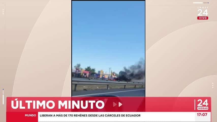 Avioneta se estrella en medio de caletera Ruta 5 Sur en Talca