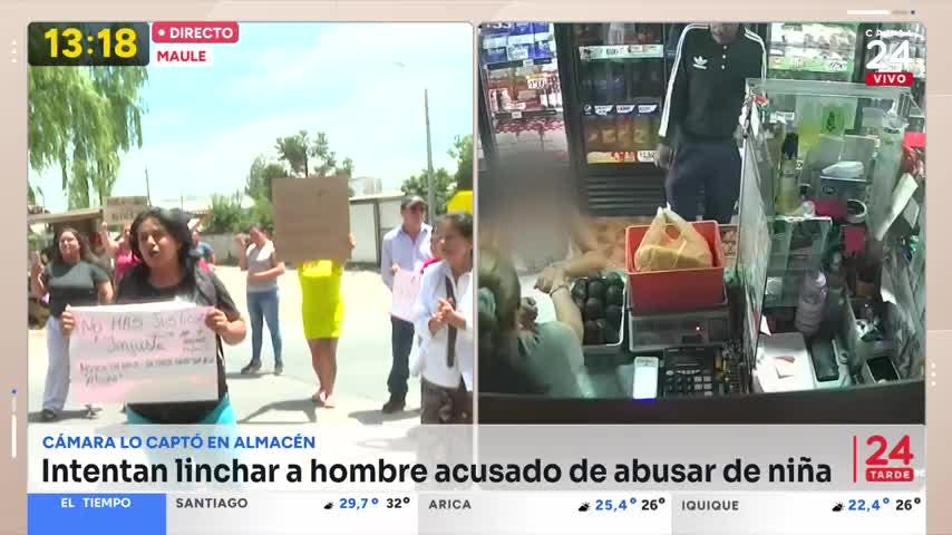 Hombre linchado por abusar de niña es captado caminando libre por Talca
