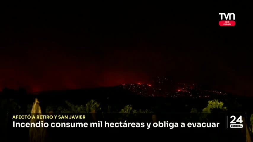 Incendio consume mil hectáreas y obligó evacuación