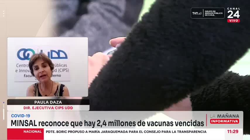Paula Daza por vencimiento de vacunas: Es preocupante porque son recursos públicos