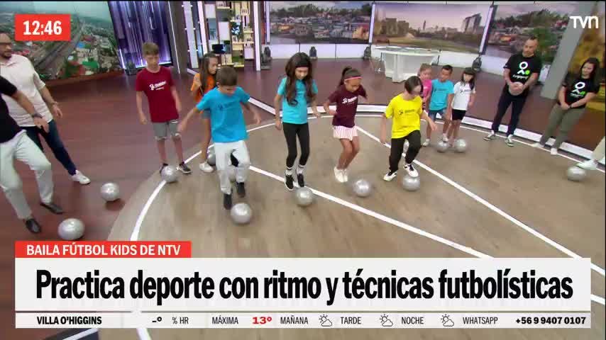 Baila Fútbol Kids contagió con su ritmo al matinal Buenos días a Todos