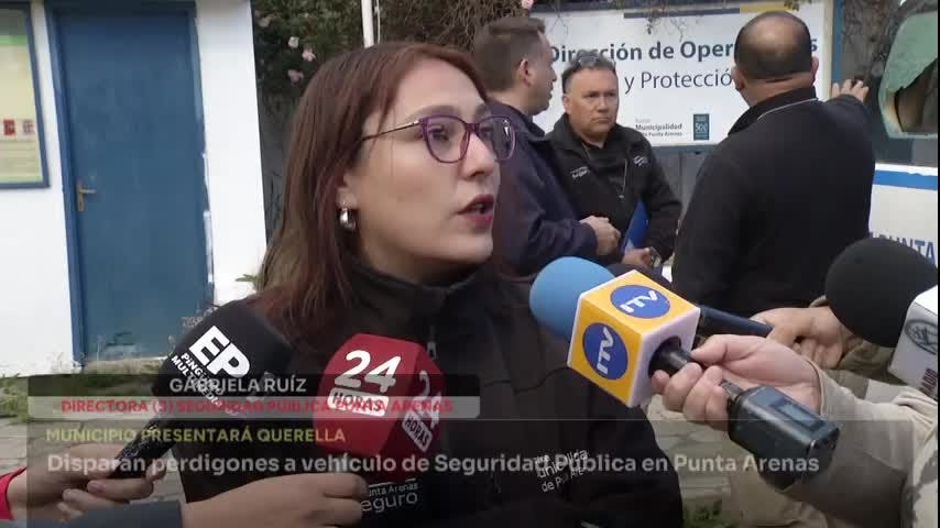 Disparan perdigones a vehículo de Seguridad Pública en Punta Arenas