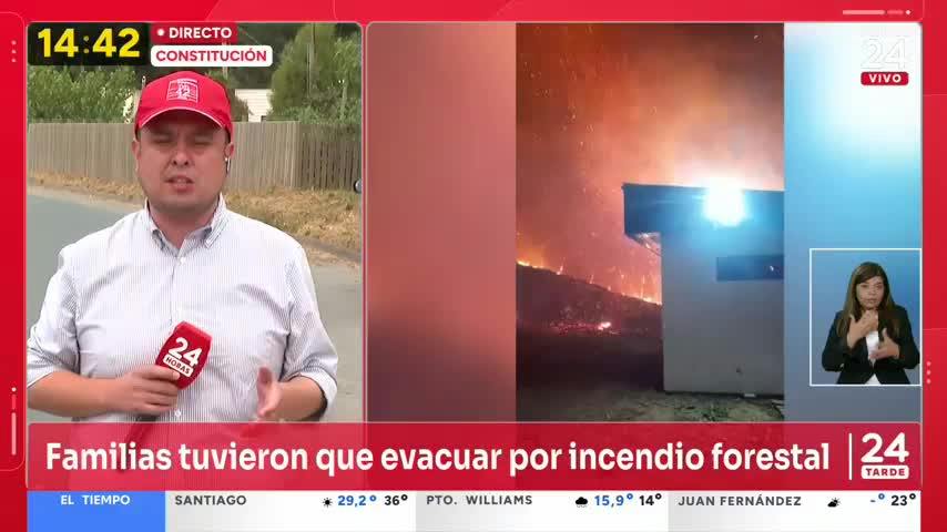 Alerta Roja en Constitución por incendio que consumió 8 hectáreas: comuna estará sin agua hasta el martes
