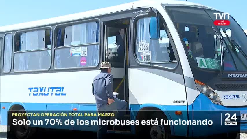 70% de los microbuses está funcionando