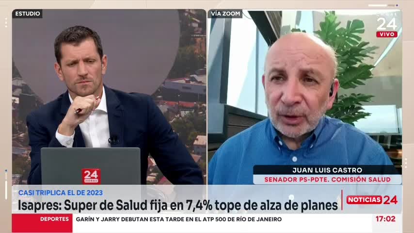 Senador Castro por nuevo tope para alza de planes de isapres: “Habrá un segundo reajuste que puede generar una fuga masiva o una nueva judicialización”