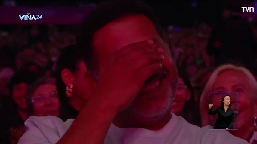 El chiste de Alison Mandel que hizo que Pedro Rumonit se tapara la cara