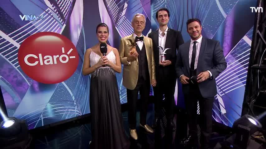 Andrea Bocelli en el backstage de Viña del Mar