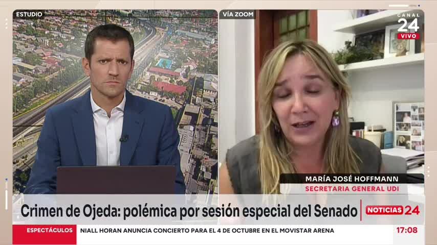 Hoffmann se refiere a la sesión especial tras crimen de Ronald Ojeda