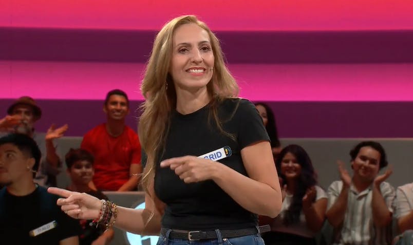 Ingrid Garrido es la líder de este lunes en ¡Ahora Caigo!