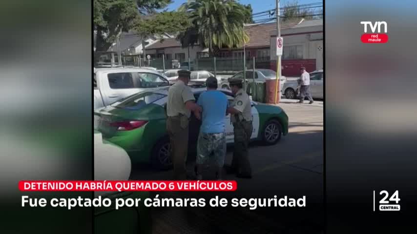 Un hombre detenido acusado de quemar 6 vehículos en Constitución