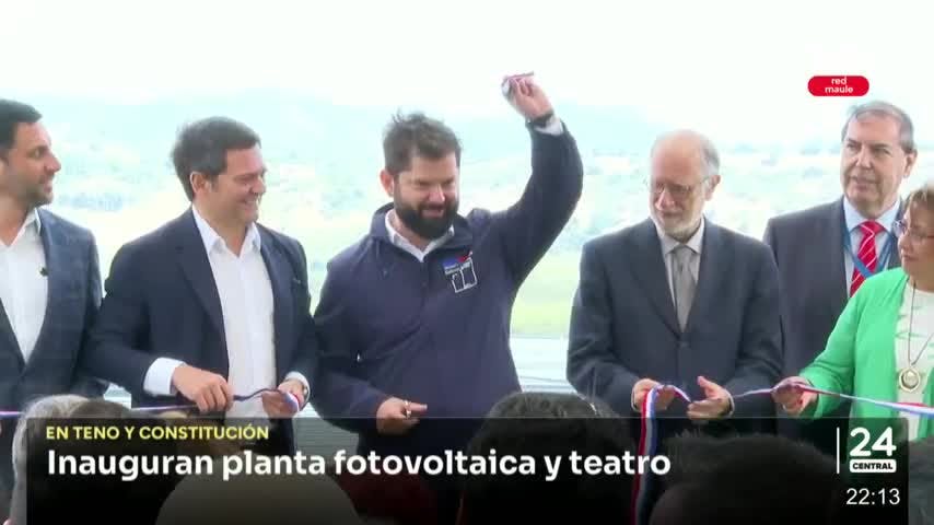 Inauguran planta fotovoltaica en Teno y teatro en Constitución