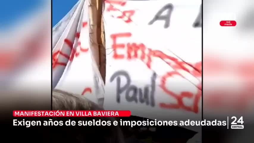 Manifestación en Villa Baviera por sueldos e imposiciones impagas