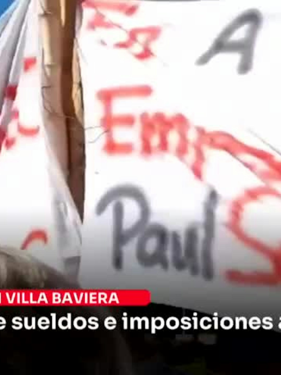 Manifestación en Villa Baviera por sueldos e imposiciones impagas