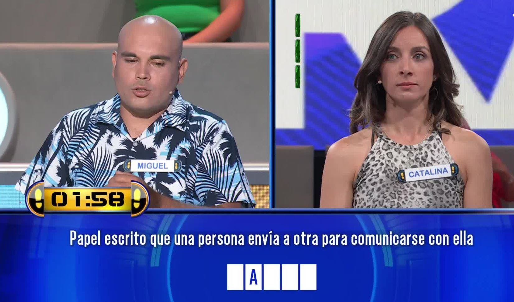 Miguel no pudo contra Catalina: Así fue la primera caída de este miércoles en ¡Ahora Caigo!