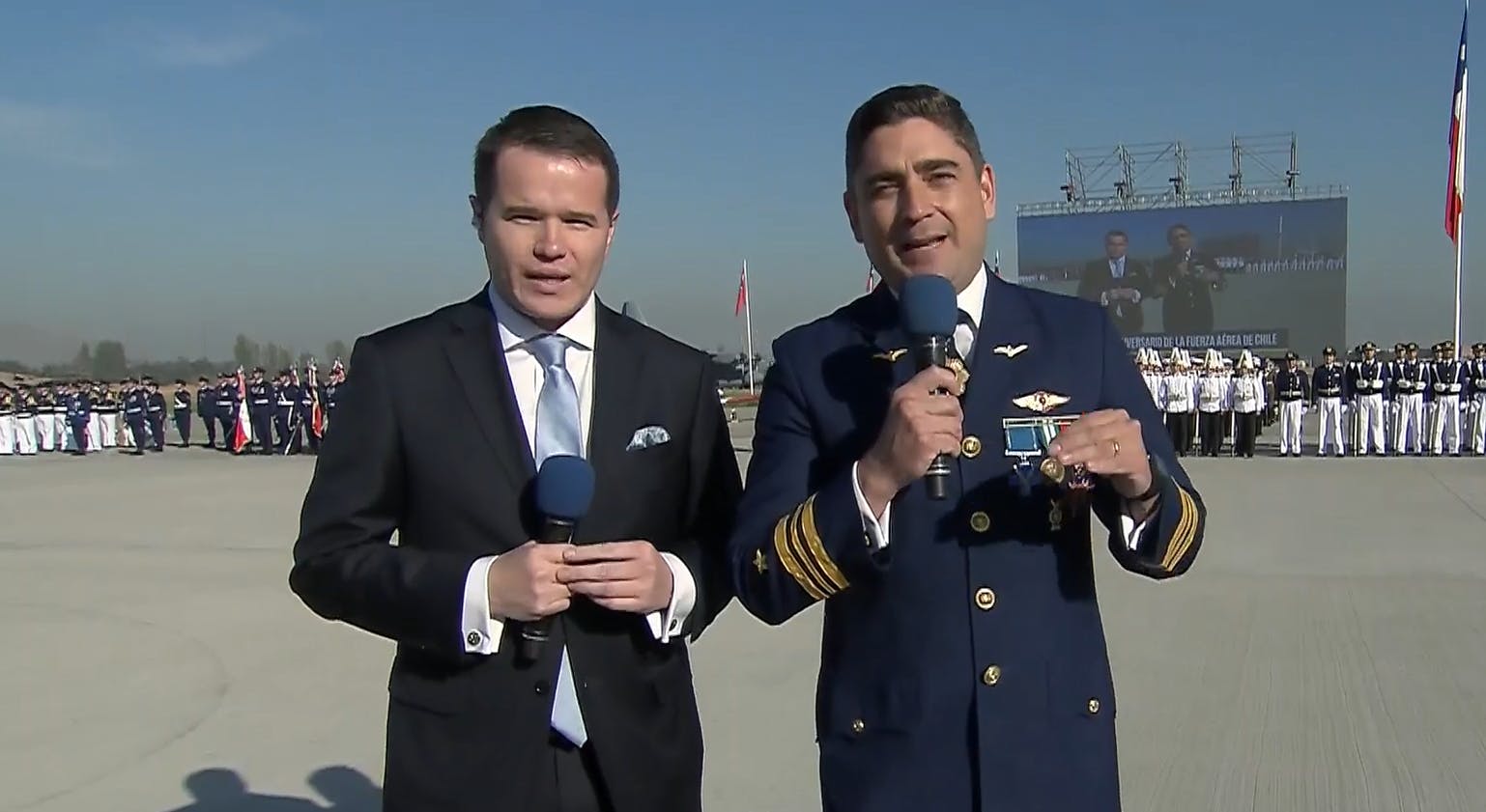 Histórica transmisión: Así comenzó la ceremonia del aniversario de la FACH en TVN
