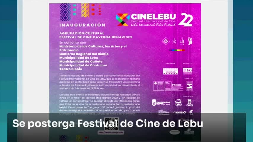 Se posterga Festival de Cine de Lebu 