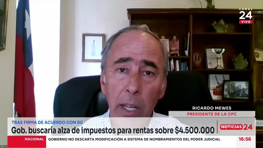 Presidente de CPC: "No nos gusta que le suban los impuestos a las personas"