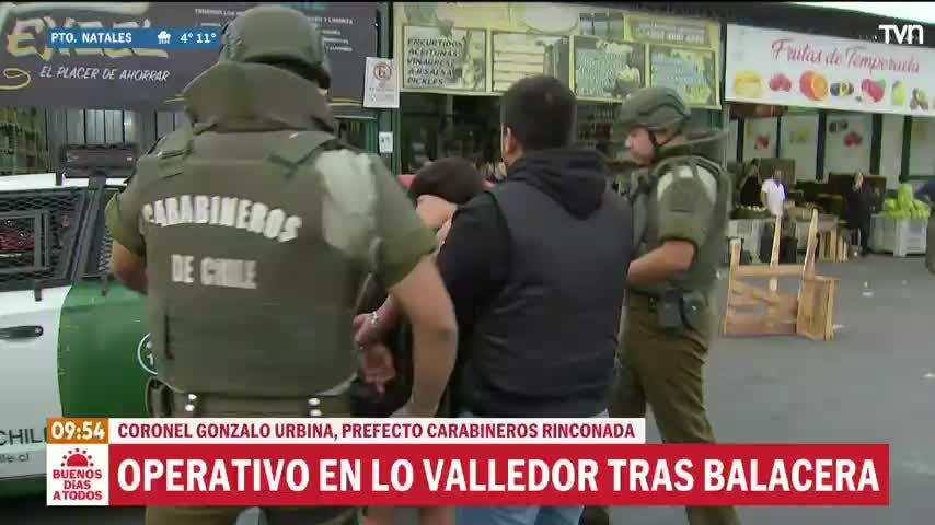Carabineros confirma tres heridos en balacera en Lo Valledor
