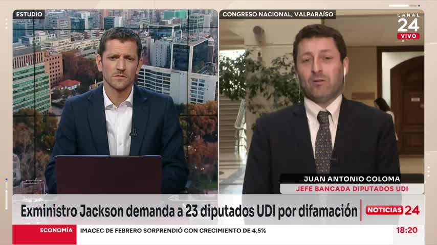Diputado Coloma y demanda de Giorgio Jackson por difamación: “No hemos evaluado ofrecer disculpas”