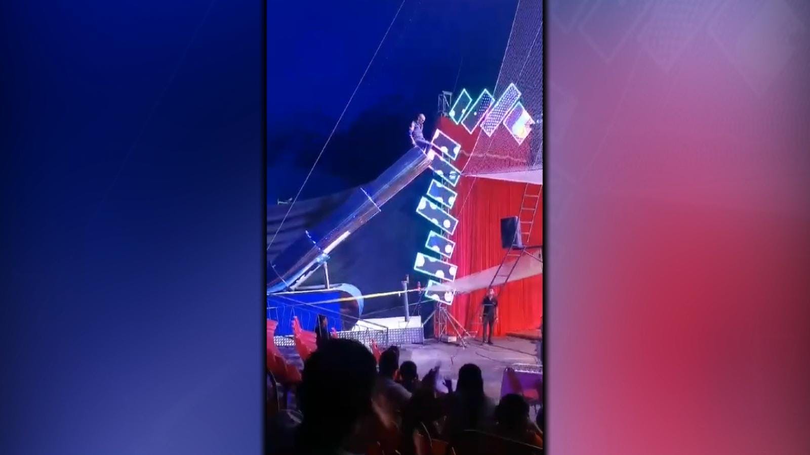 Hospitalizado continúa el hombre bala de un circo de Antofagasta que sufrió un grave accidente 