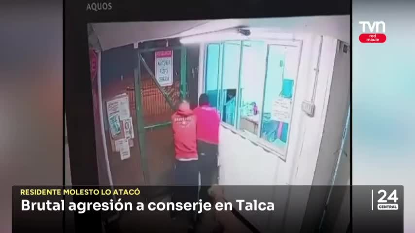 Brutal agresión a conserje en Talca