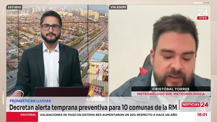 Meteorólogo y pronóstico de lluvia para el fin de semana: “El riesgo más inminente es para la región de Atacama”