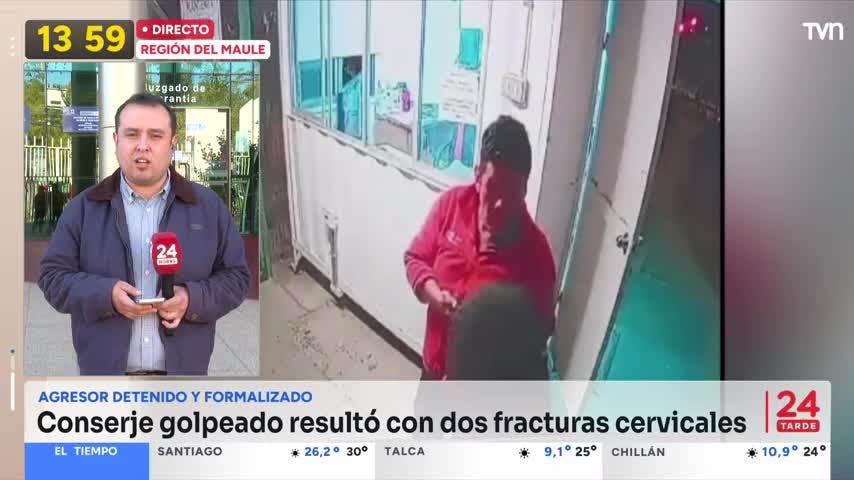 Terminó con firma semanal: Formalizan a agresor de conserje