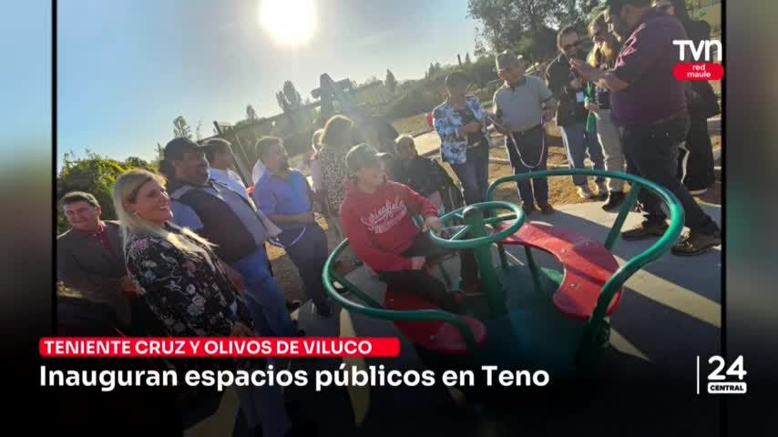 Inauguran espacios públicos en Teno