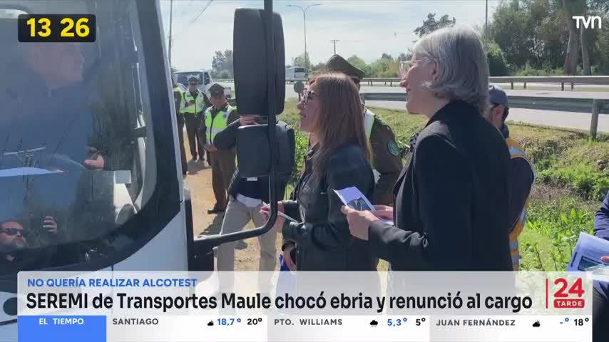 Iba en estado de ebriedad: Seremi de Transportes, Angélica Sáez, fue detenida tras chocar