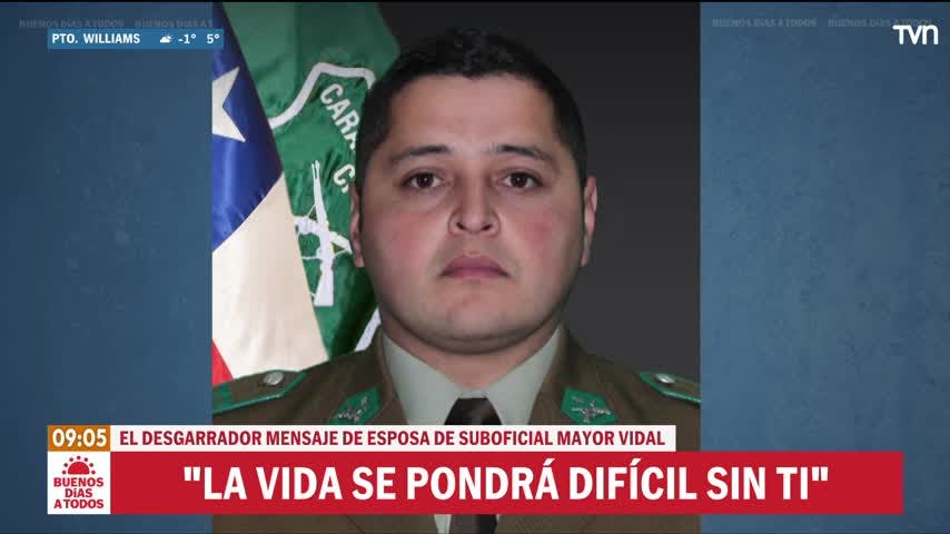 El desgarrador mensaje  de esposa de carabineros asesinado: "La vida se pondrá difícil sin ti"