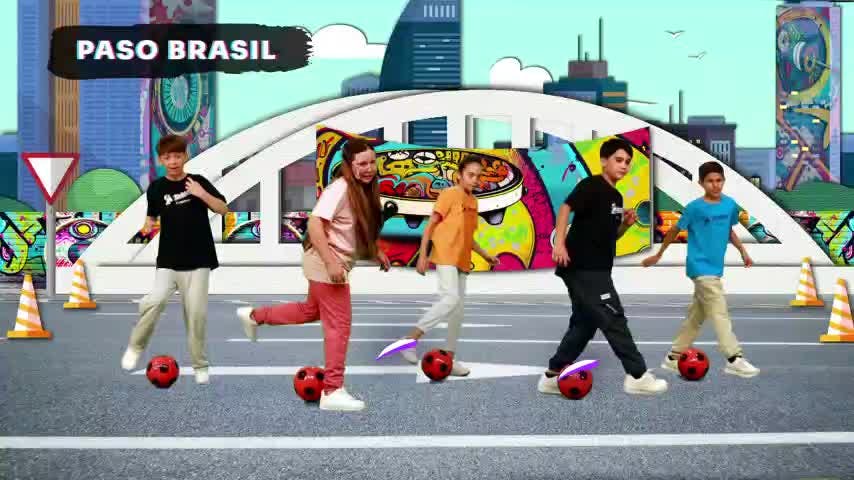 Baila Fútbol Kids: Skipping, Salto de Partida,  Paso Campana y Paso V