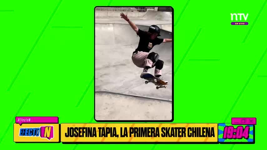 La skater Josefina Tapia acepta el desafío de la mesa de los sentidos 
