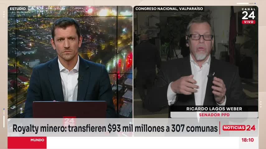Senador Lagos Weber y royalty minero: “Comunas que no tienen yacimientos están recibiendo bien significativos”