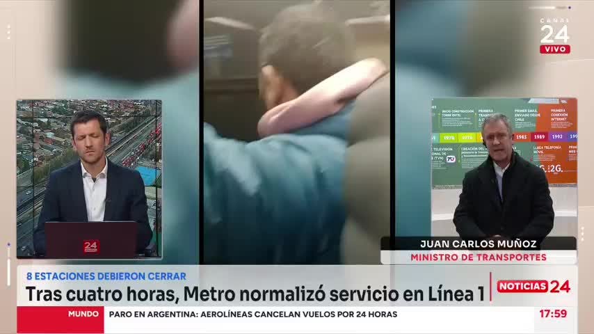 Ministro Muñoz y caos por nueva falla en el Metro: “Se trató de trabajar lo más rápido posible”